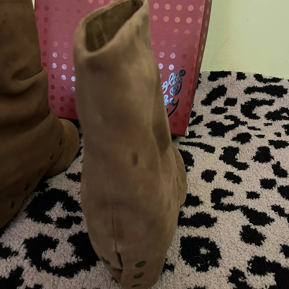 Naughty Monkey Tan Suede Ankle Booties - Picture 5 of 9